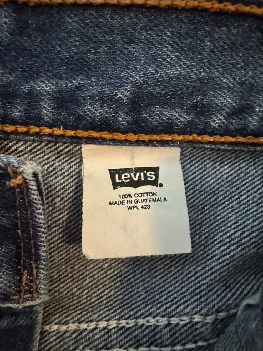 Vintage 2001 Levi's 501 Men's Straight Leg Button Fly  Jeans in Dark Blue